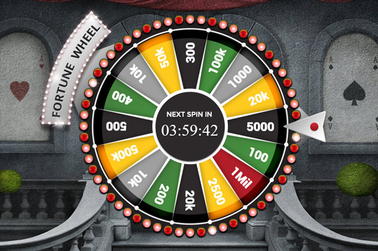 Колесо фортуны позволяет бесплатно получать фишки для слотов