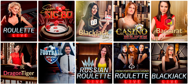 Live игры от двух провайдеров