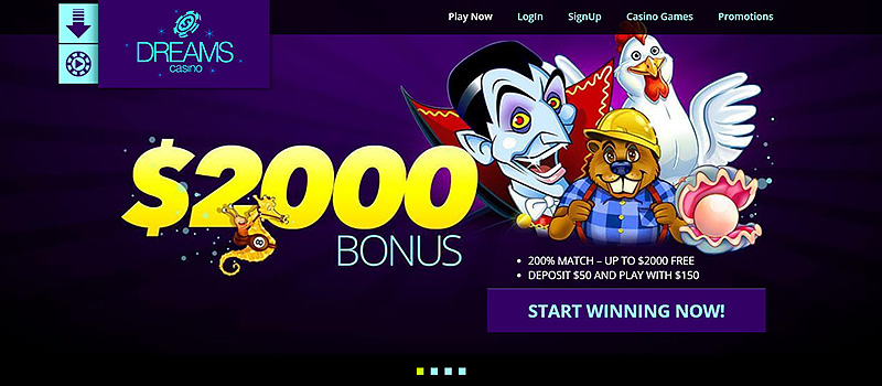 Главная страница Dreams Casino